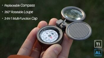 Loki-Nav: Replaceable Compass, Rotatable Loupe & 3-in-1 Cap