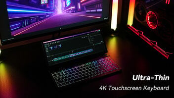 KeyGo Gen2: Ultra-Thin Folding Keyboard with 4K Touch Screen