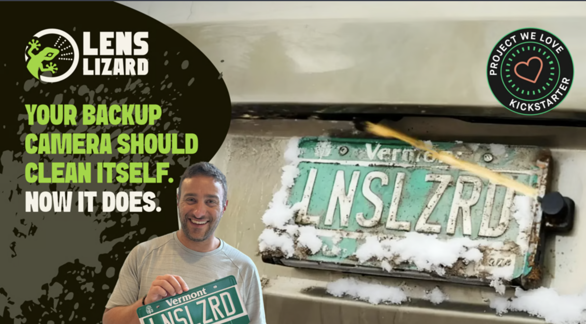 Lens Lizard: A remote controlled backup camera cleaner