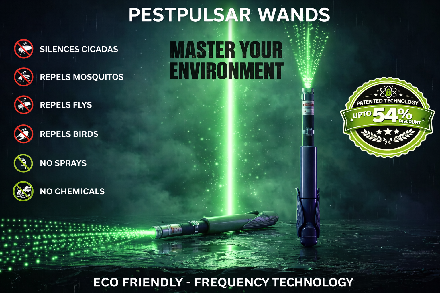 PestPulsar Wands: Silence Cicadas + Repel Pests Naturally