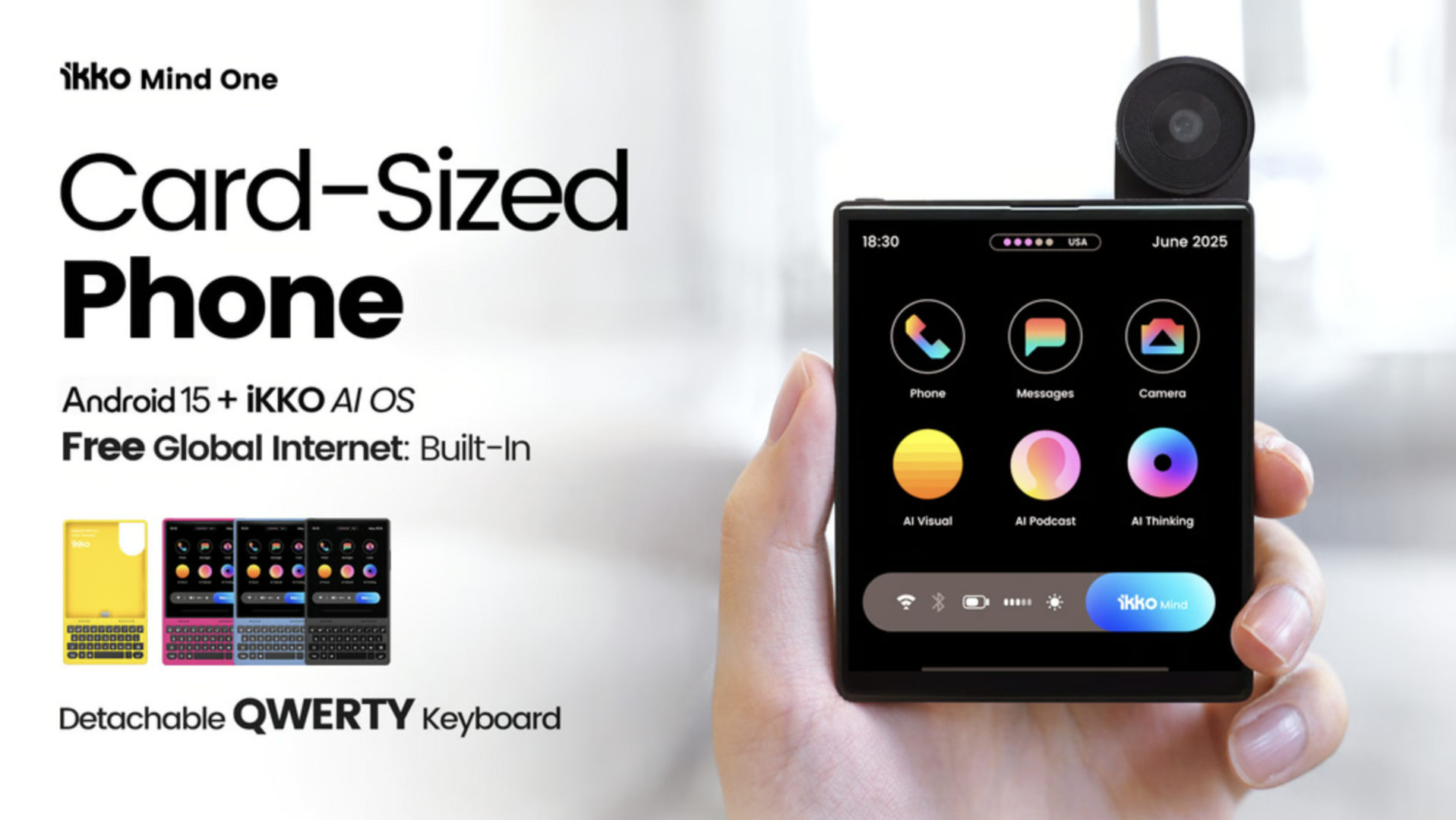 iKKO: Card-Sized AI Smartphone with Free Global Internet