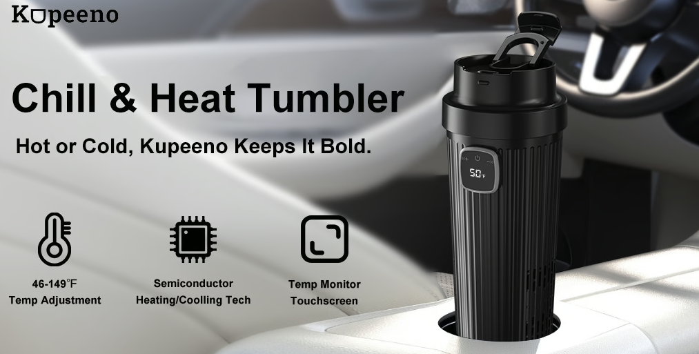 Kupeeno: 2-in-1 Travel Mug for Easy Cooling & Heating